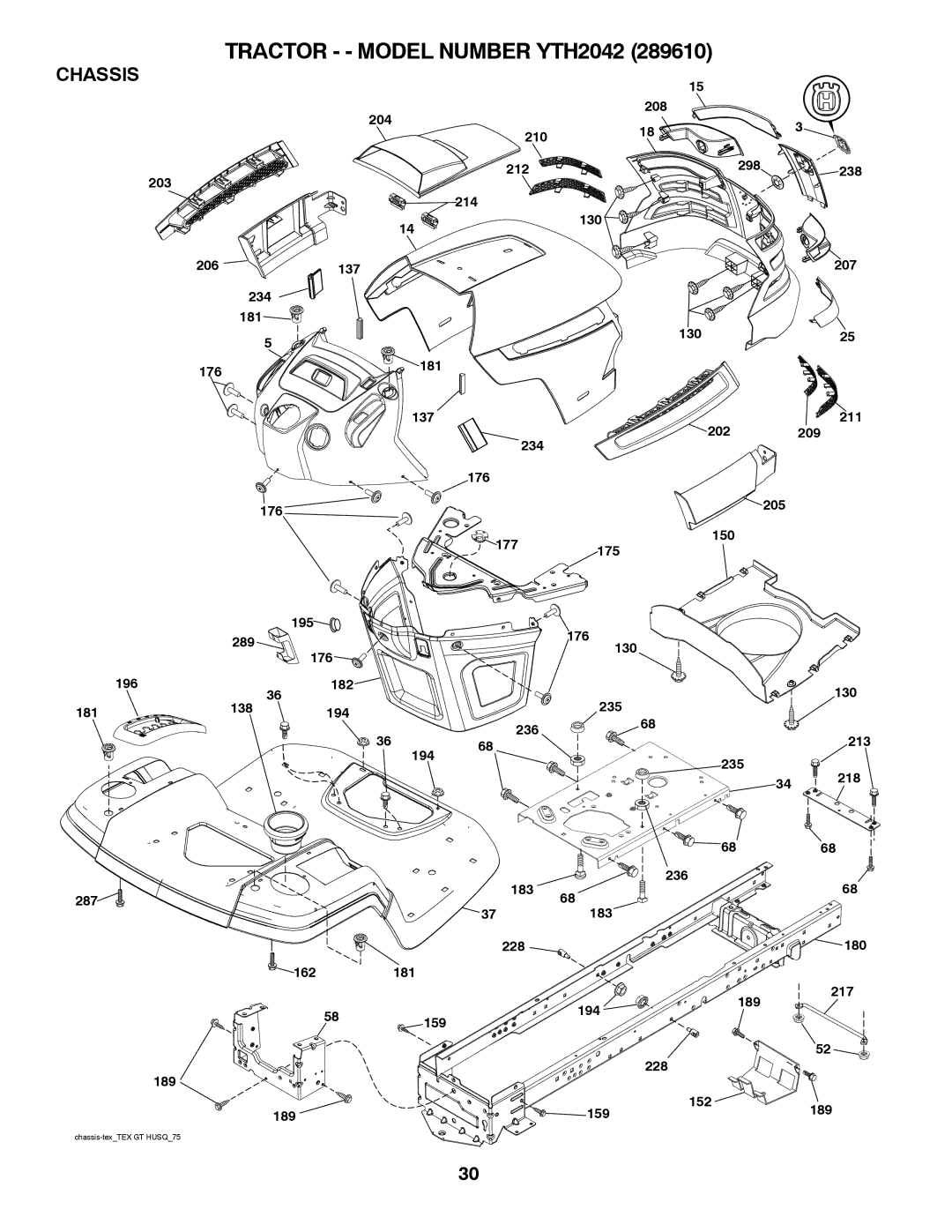 Husqvarna 917.28961 owner manual Chassis 