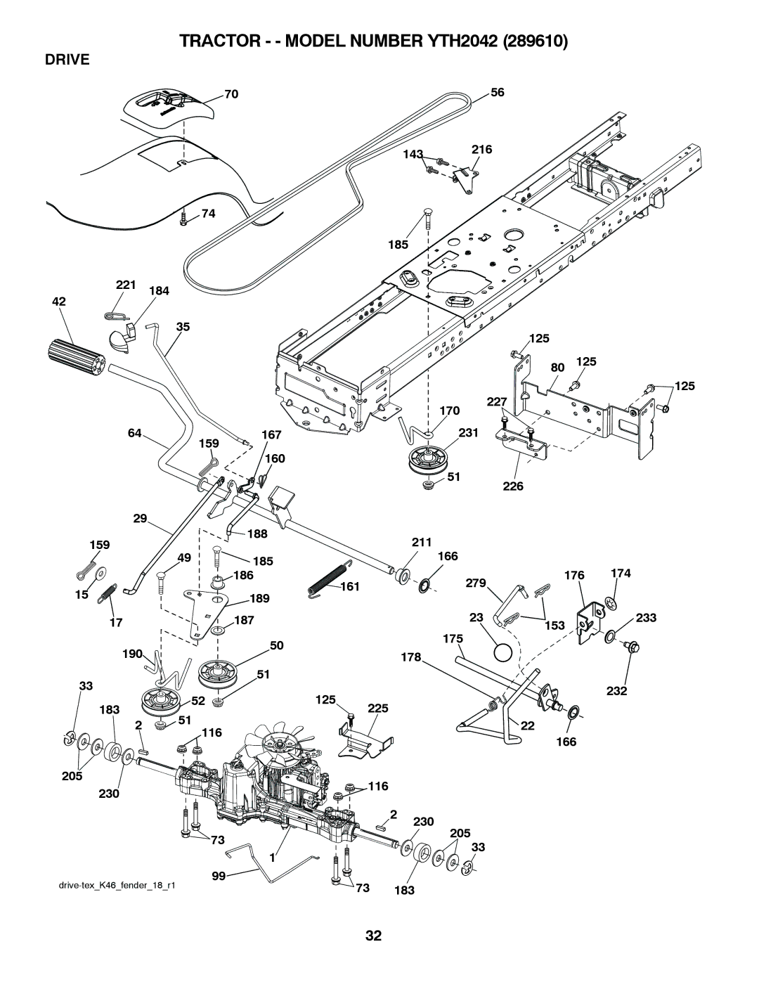 Husqvarna 917.28961 owner manual Drive, 183 