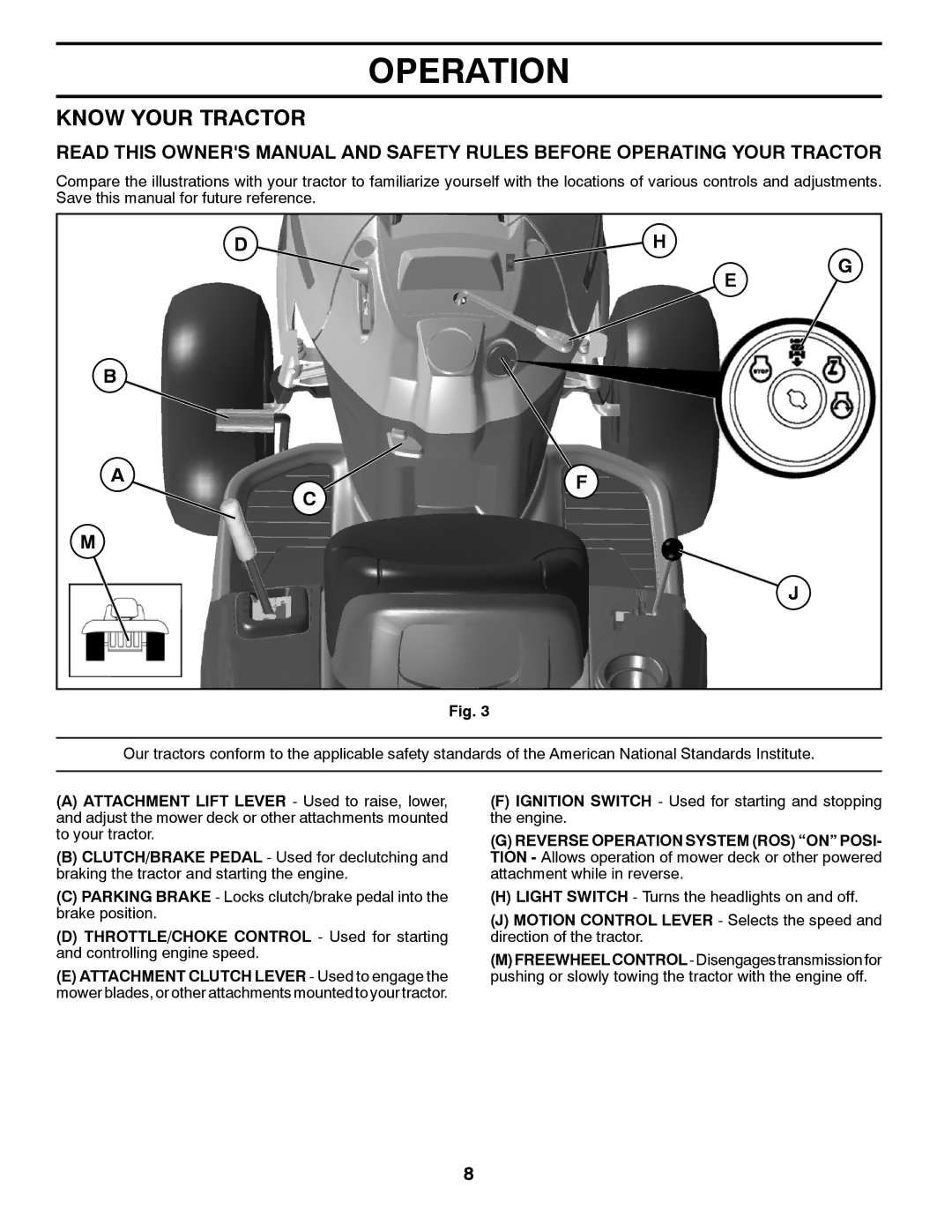 Husqvarna 917.28961 owner manual Know Your Tractor 