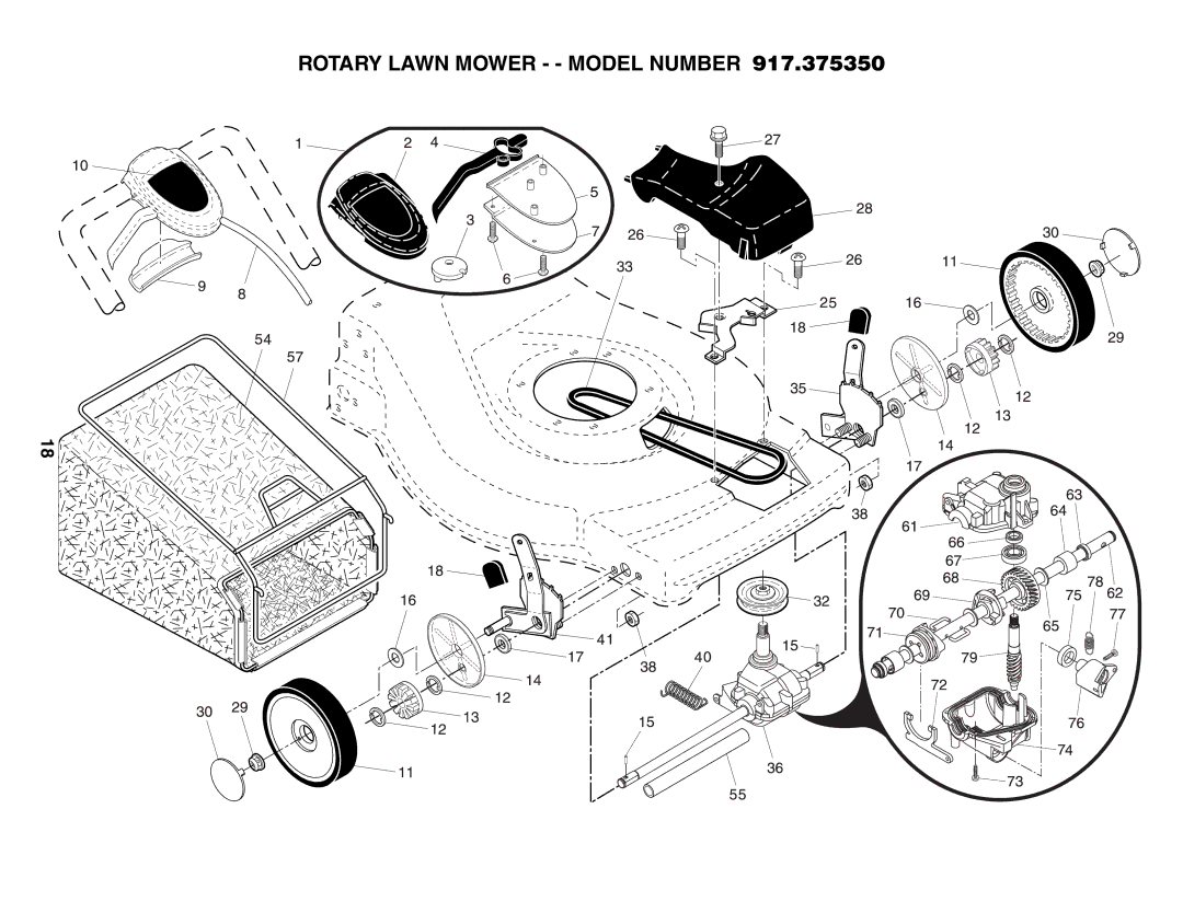 Husqvarna 917.37535 owner manual Rotary Lawn Mower - Model Number 