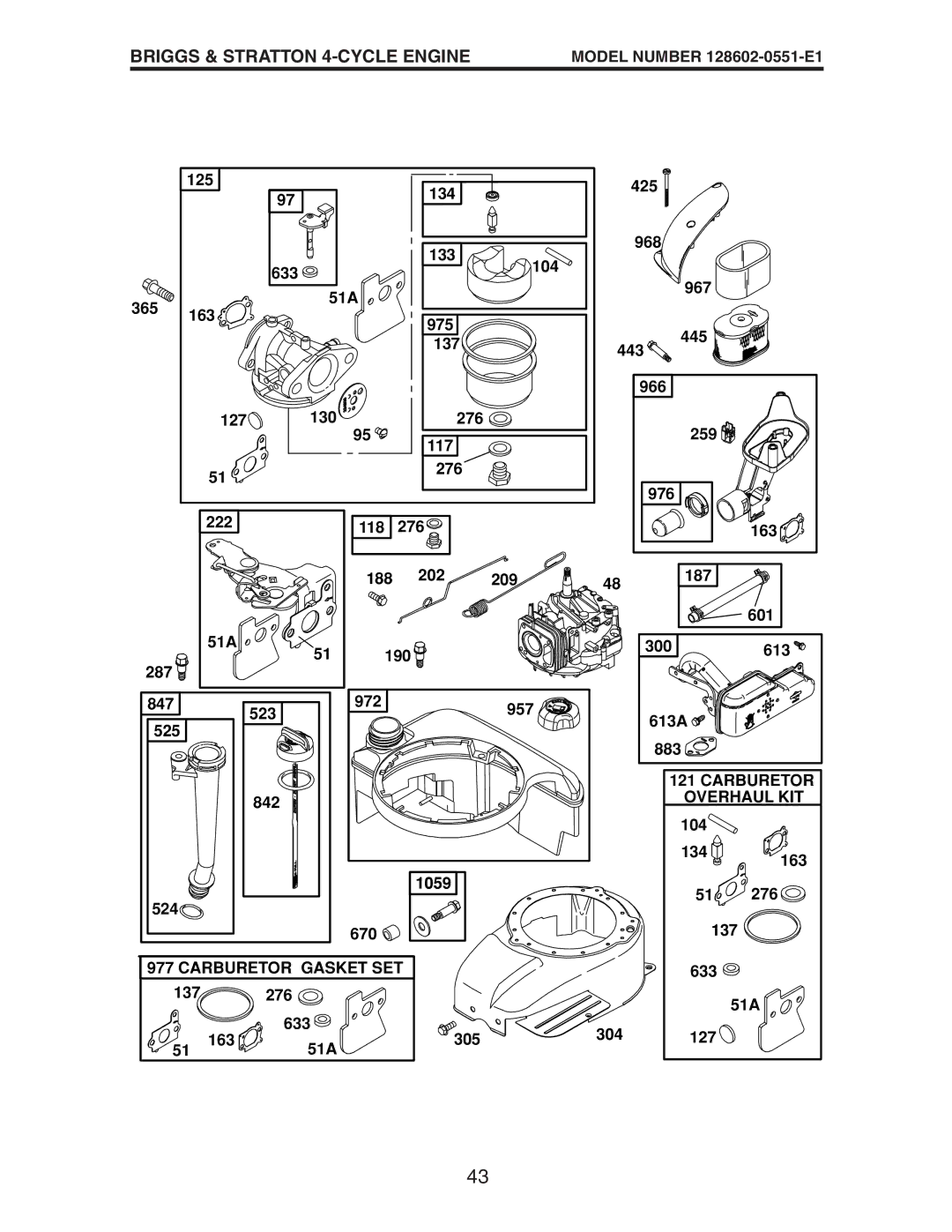 Husqvarna 917.37583 owner manual Carburetor 