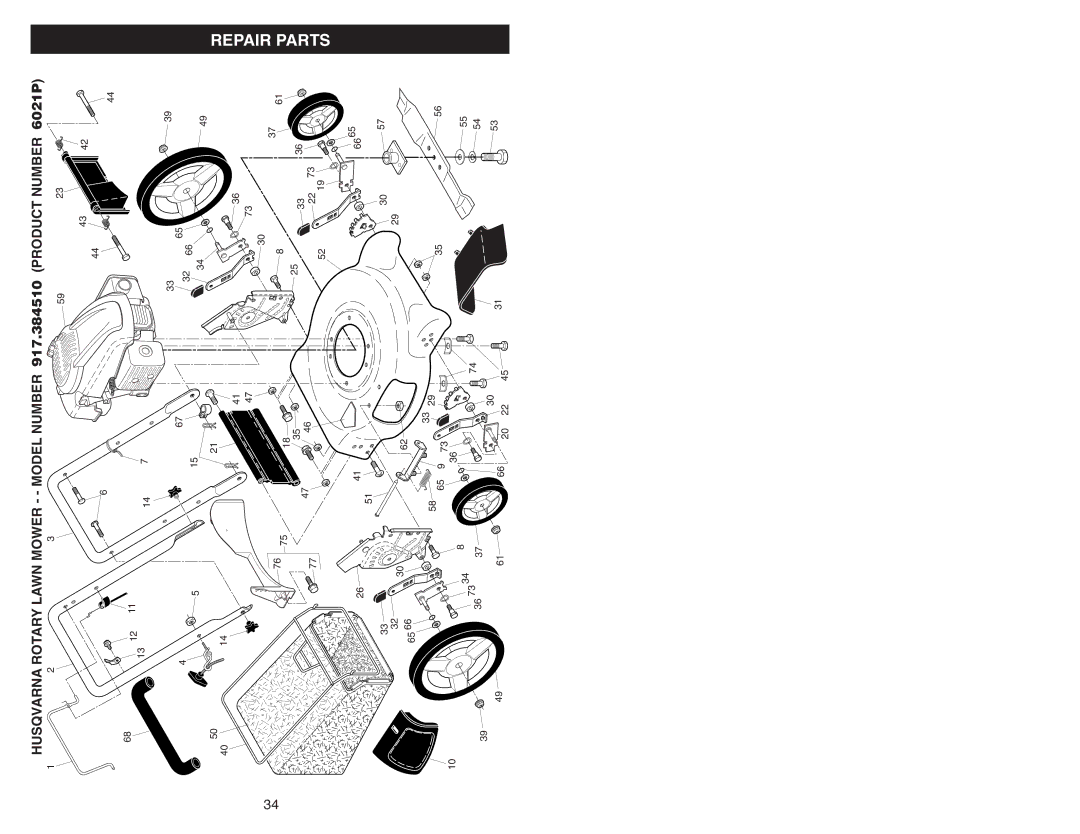 Husqvarna 917.38451 owner manual Repair 