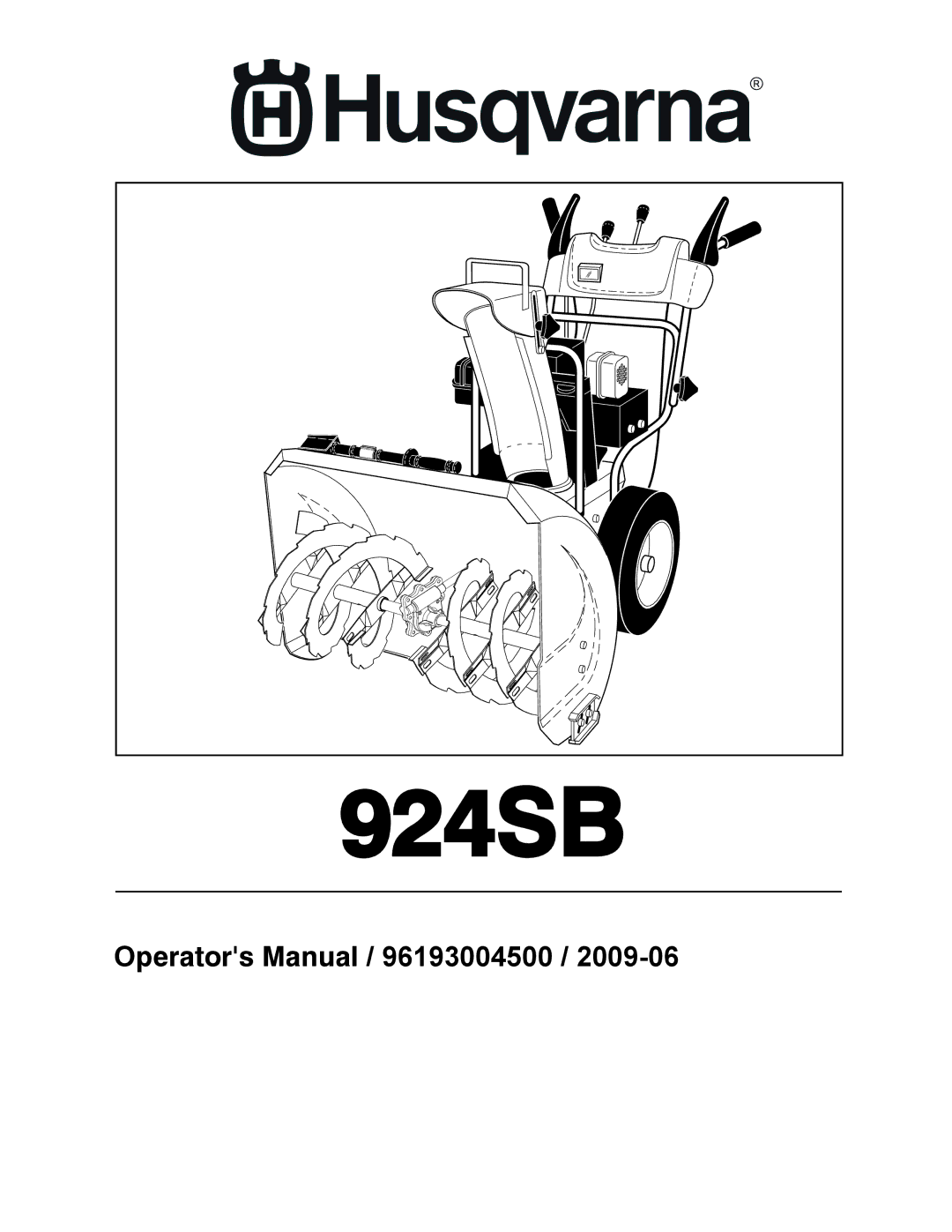 Husqvarna 96193004500 manual 924SB 