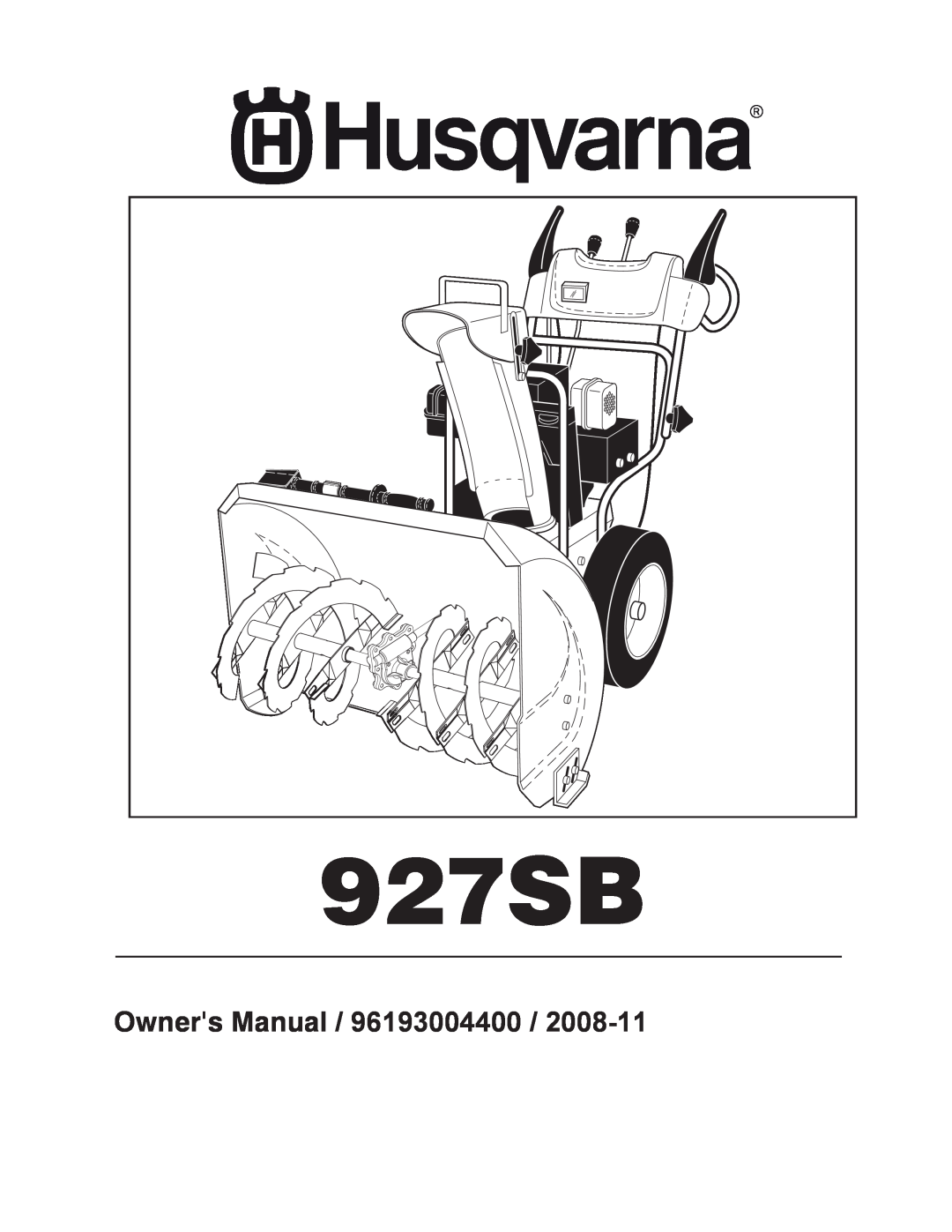 Husqvarna 96193004400 owner manual 927SB 