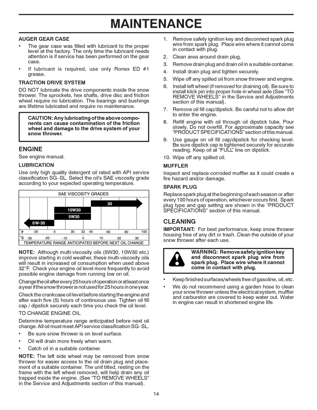 Husqvarna 927SB, 96193004400 owner manual Engine, Cleaning 