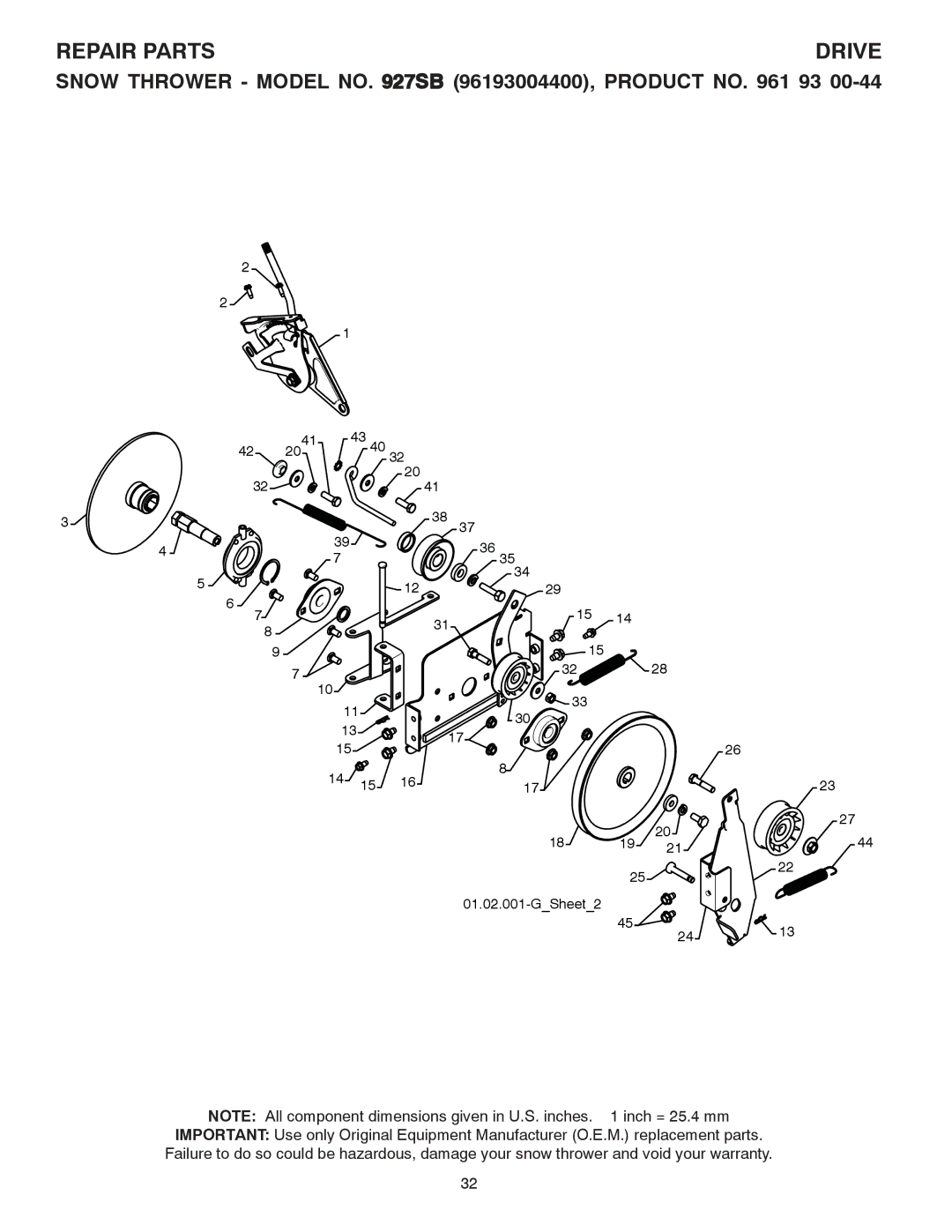 Husqvarna 927SB, 96193004400 owner manual 3534 