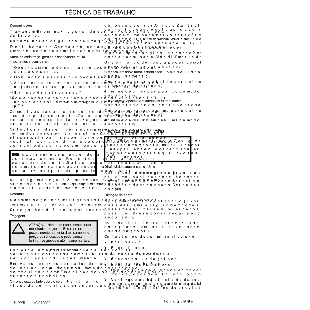 Husqvarna 952802154 manuel dutilisation Tècnica DE Trabalho, Técnica de abate de árvores 