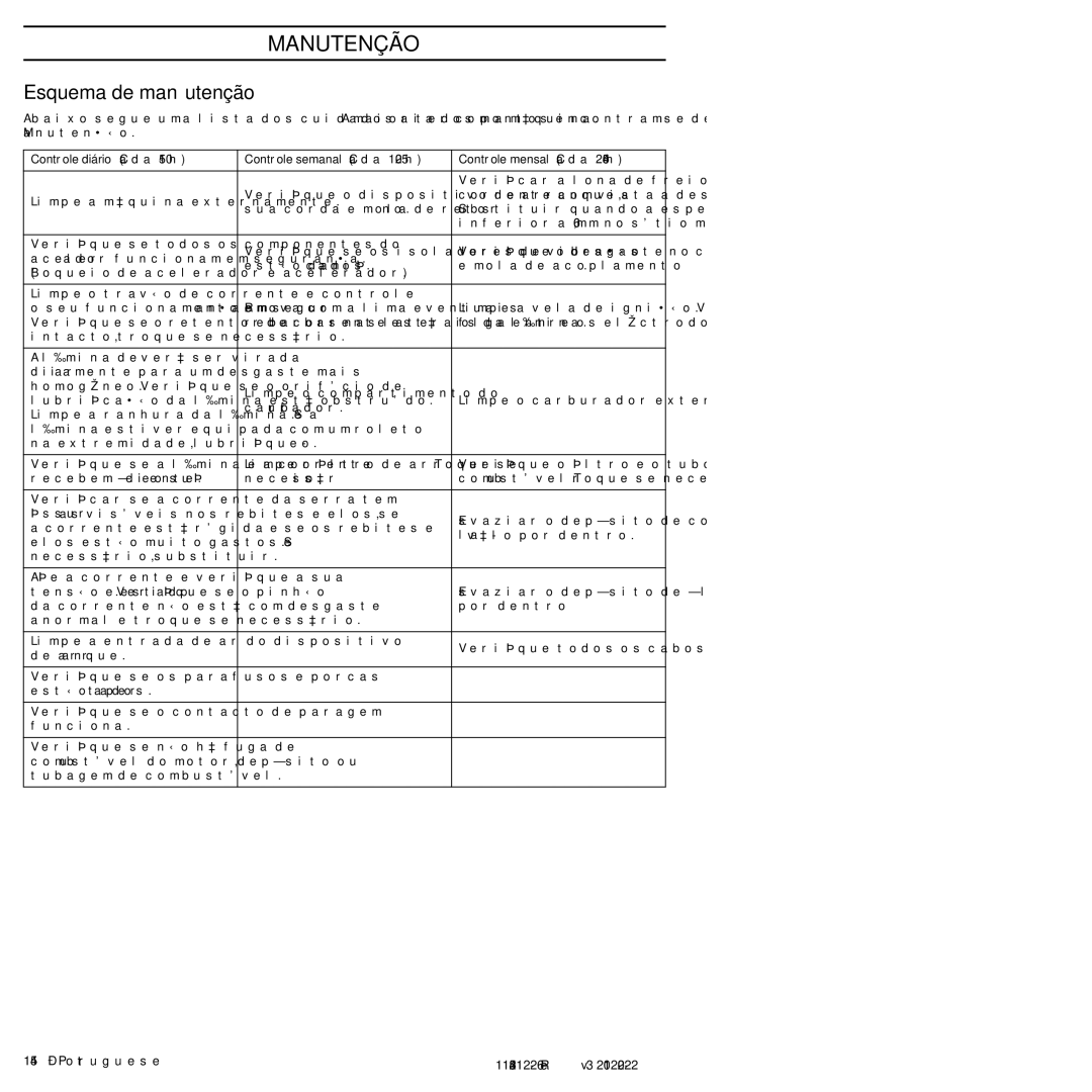 Husqvarna 952802154 manuel dutilisation Esquema de manutenção 