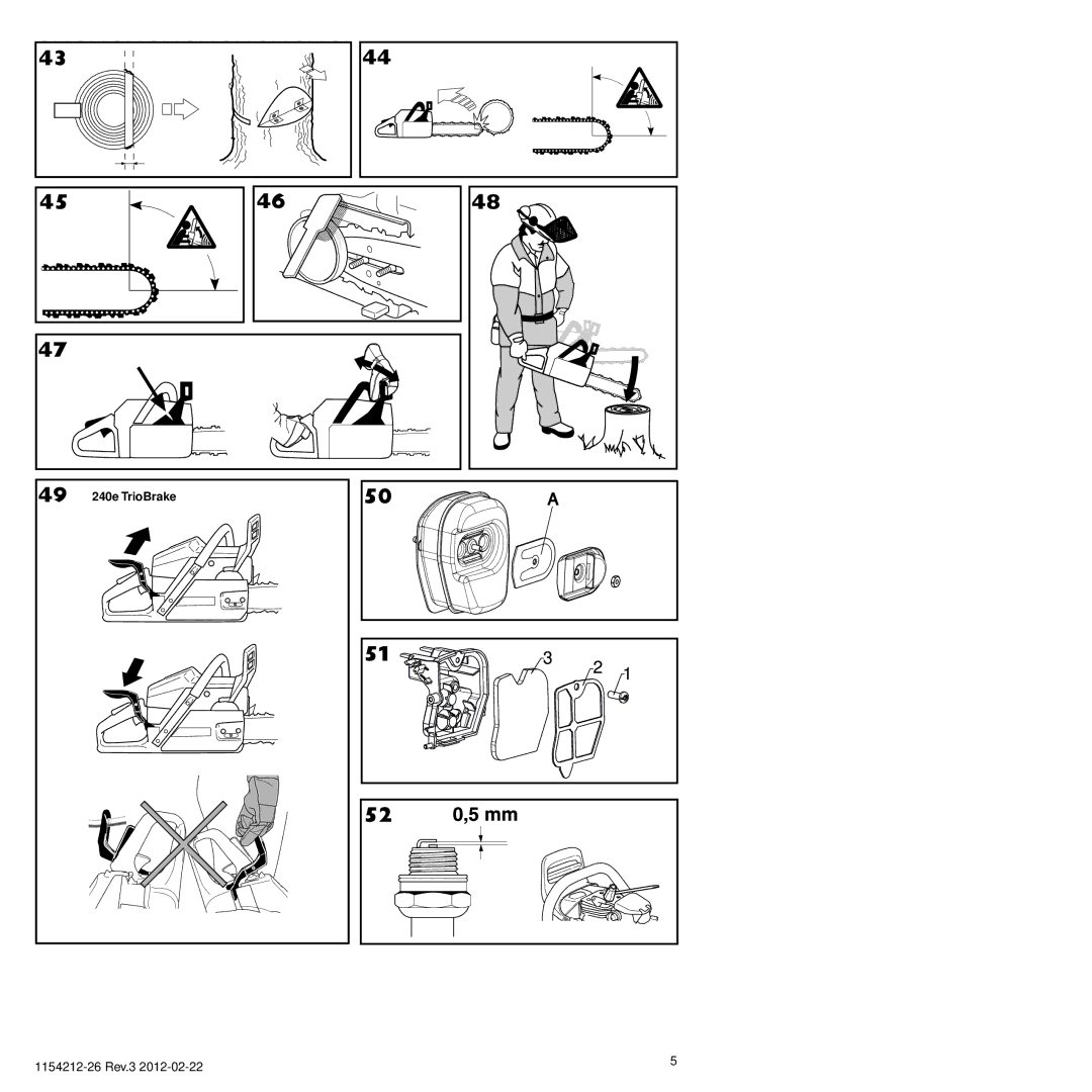 Husqvarna 952802154 manuel dutilisation 49 240e TrioBrake 