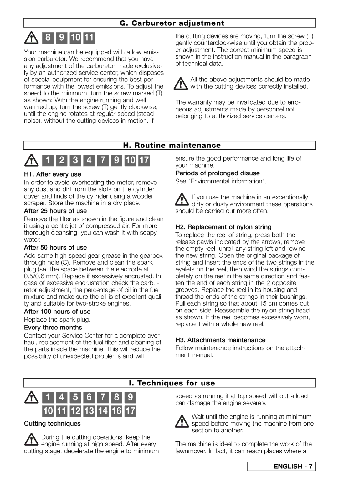 Husqvarna 257 L, 953900740, 953900739, 953900790, 297 L, 257 B, 249953 instruction manual 3 4 7 9 10, 5 6 7 8, 10 11 12 13 14 16 