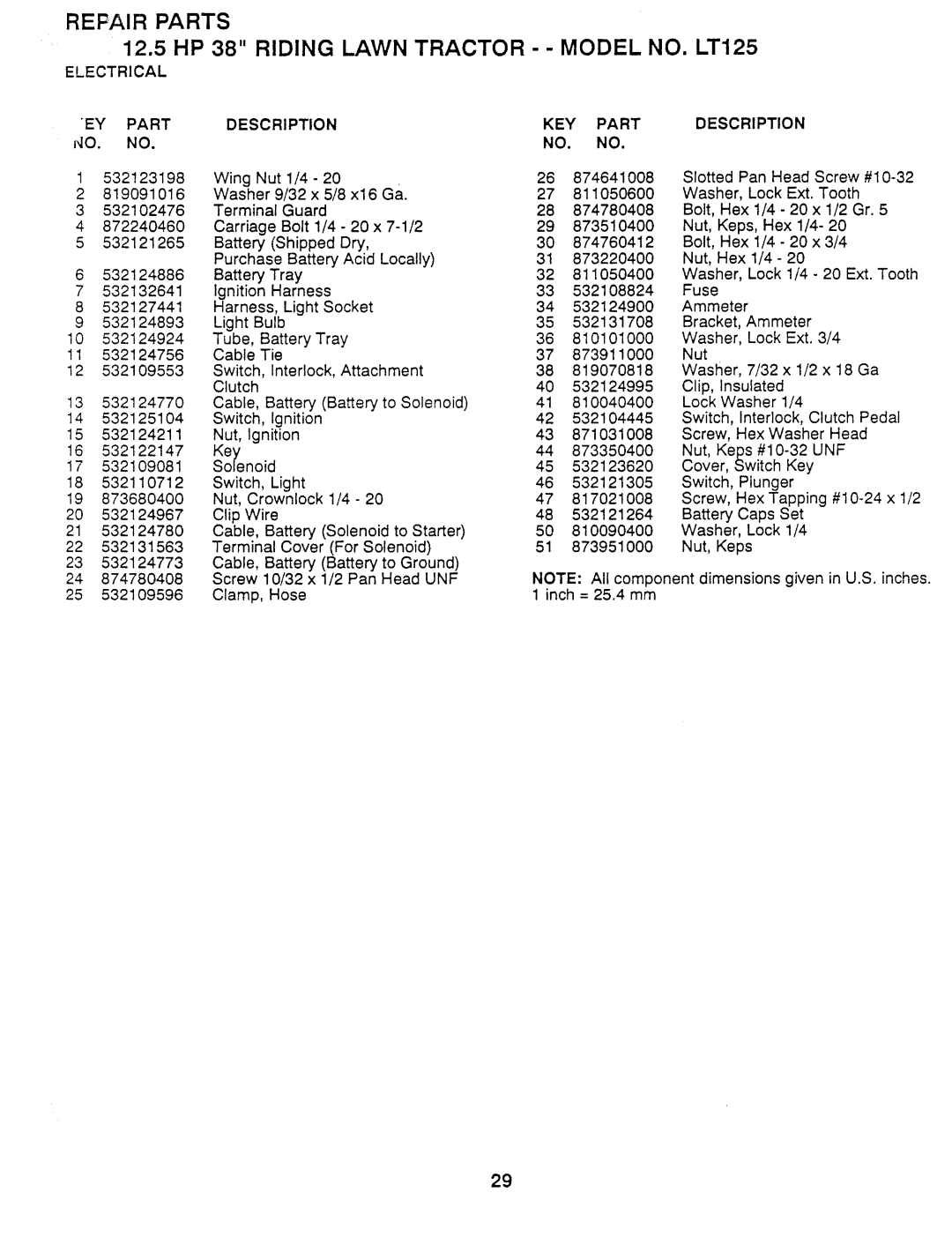 Husqvarna H12538D, 954 00 03-32 manual 