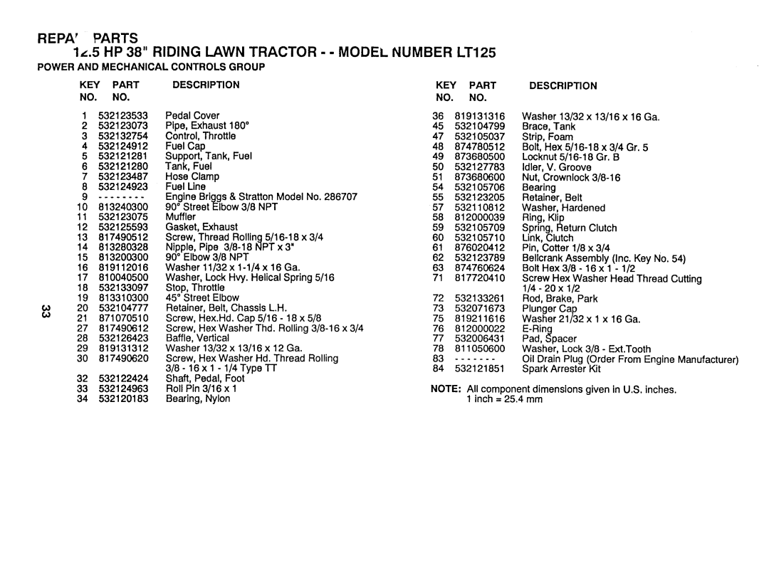 Husqvarna H12538D, 954 00 03-32 manual 