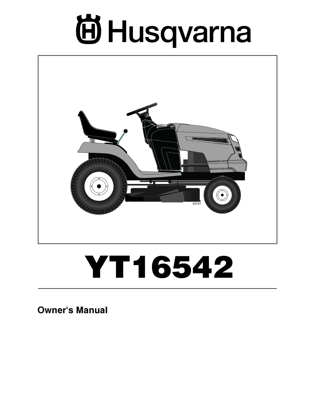 Husqvarna YT16542, 96043002402 owner manual 