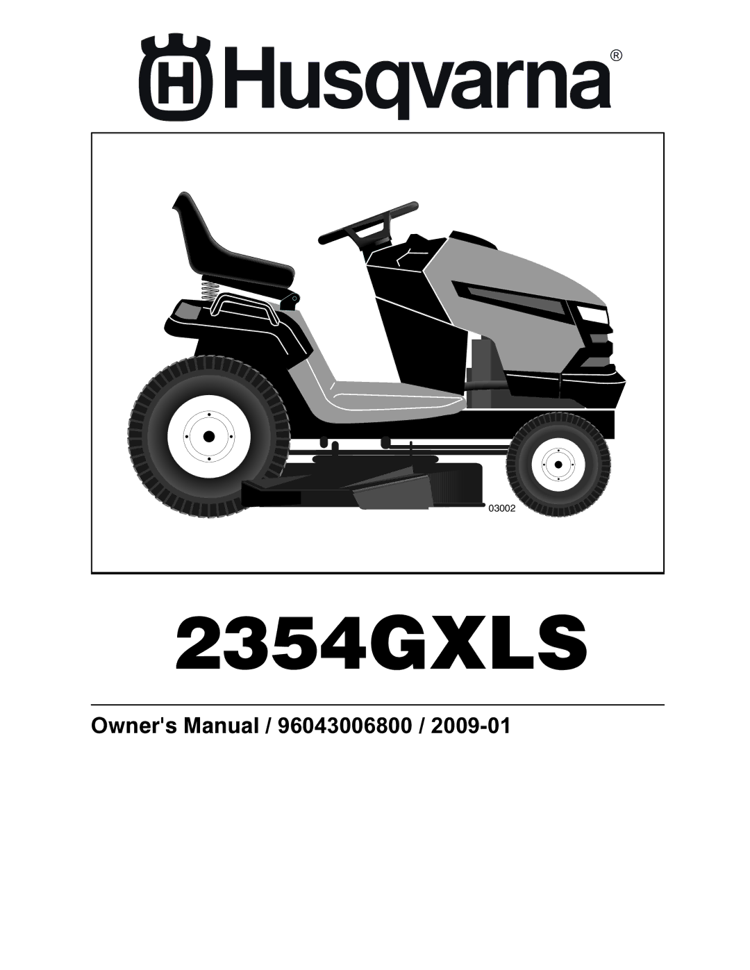 Husqvarna 2354GXLS, 96043006800 owner manual 