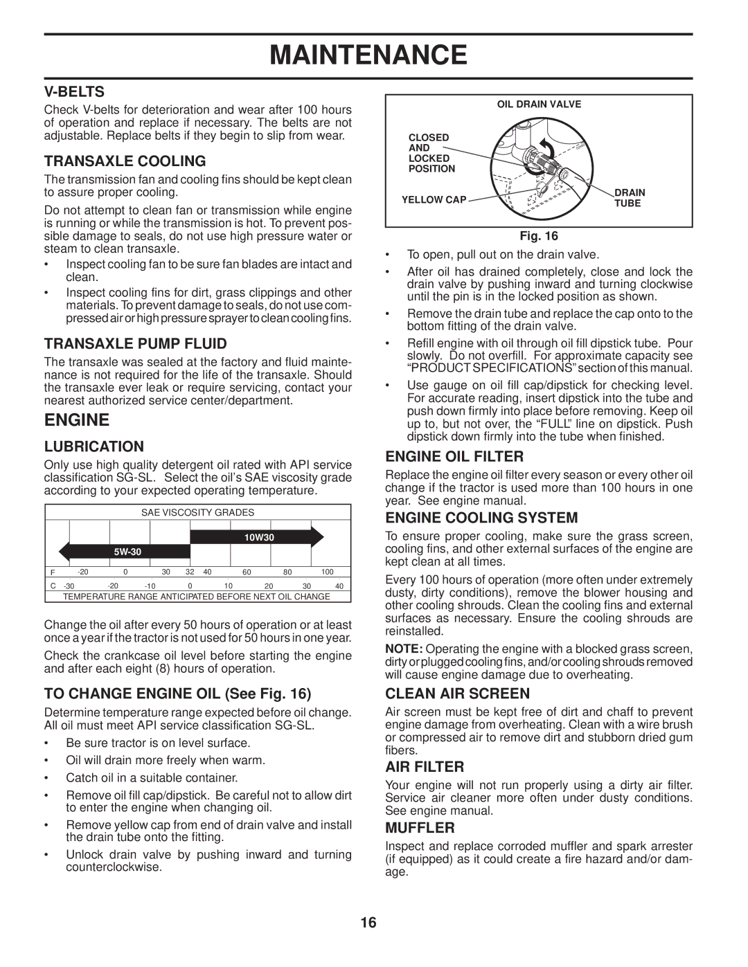 Husqvarna 960430120 owner manual Engine 