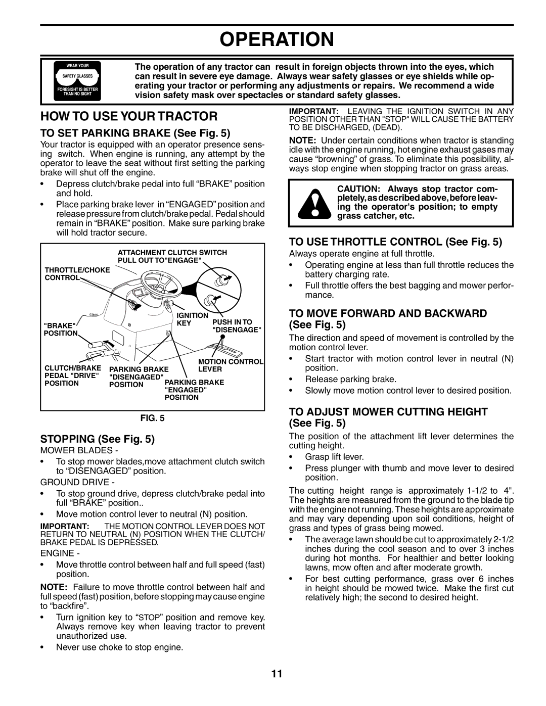 Husqvarna 960430172 owner manual HOW to USE Your Tractor 