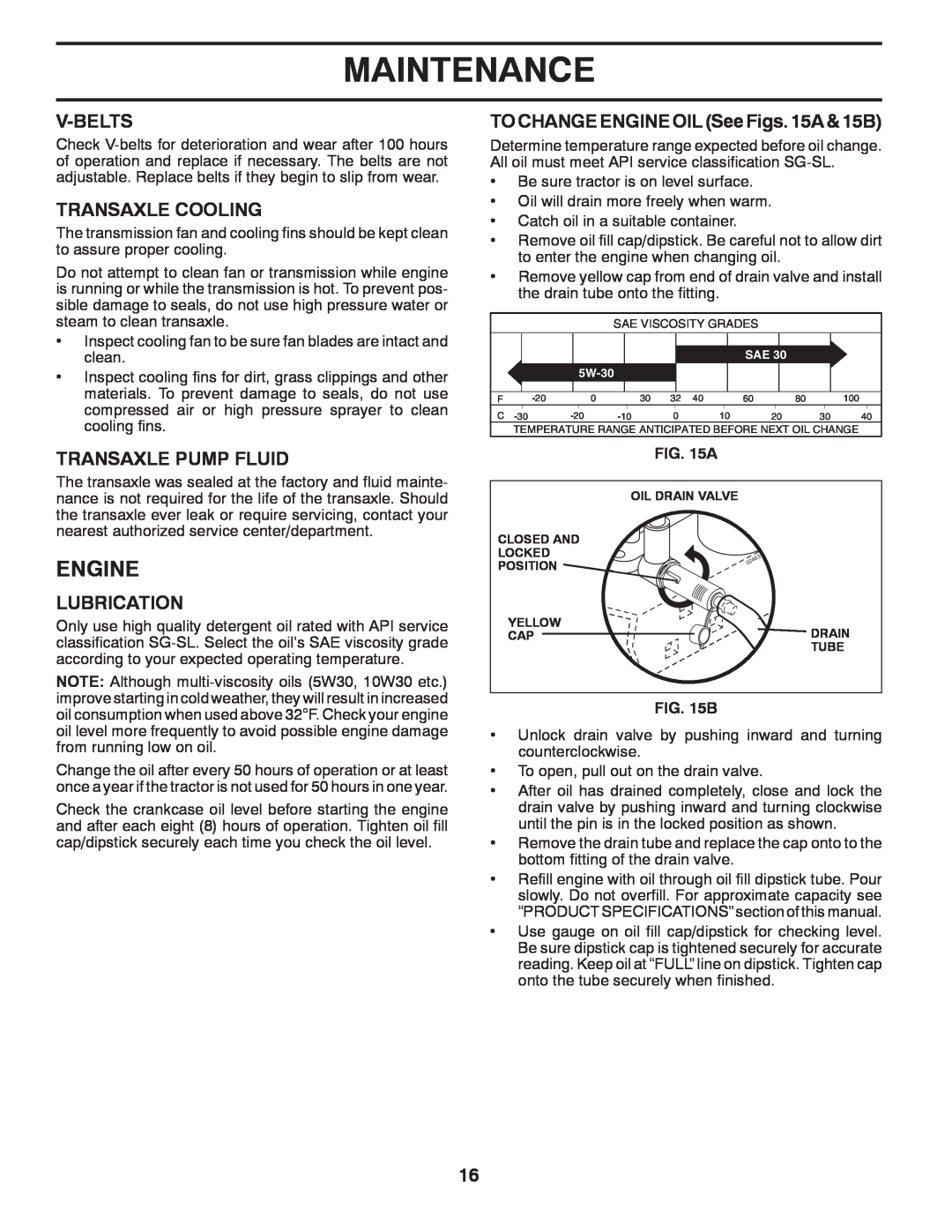 Husqvarna 96045000408, 532 42 20-50_R1 Engine, V-Belts, Transaxle Cooling, Transaxle Pump Fluid, Lubrication, Maintenance 