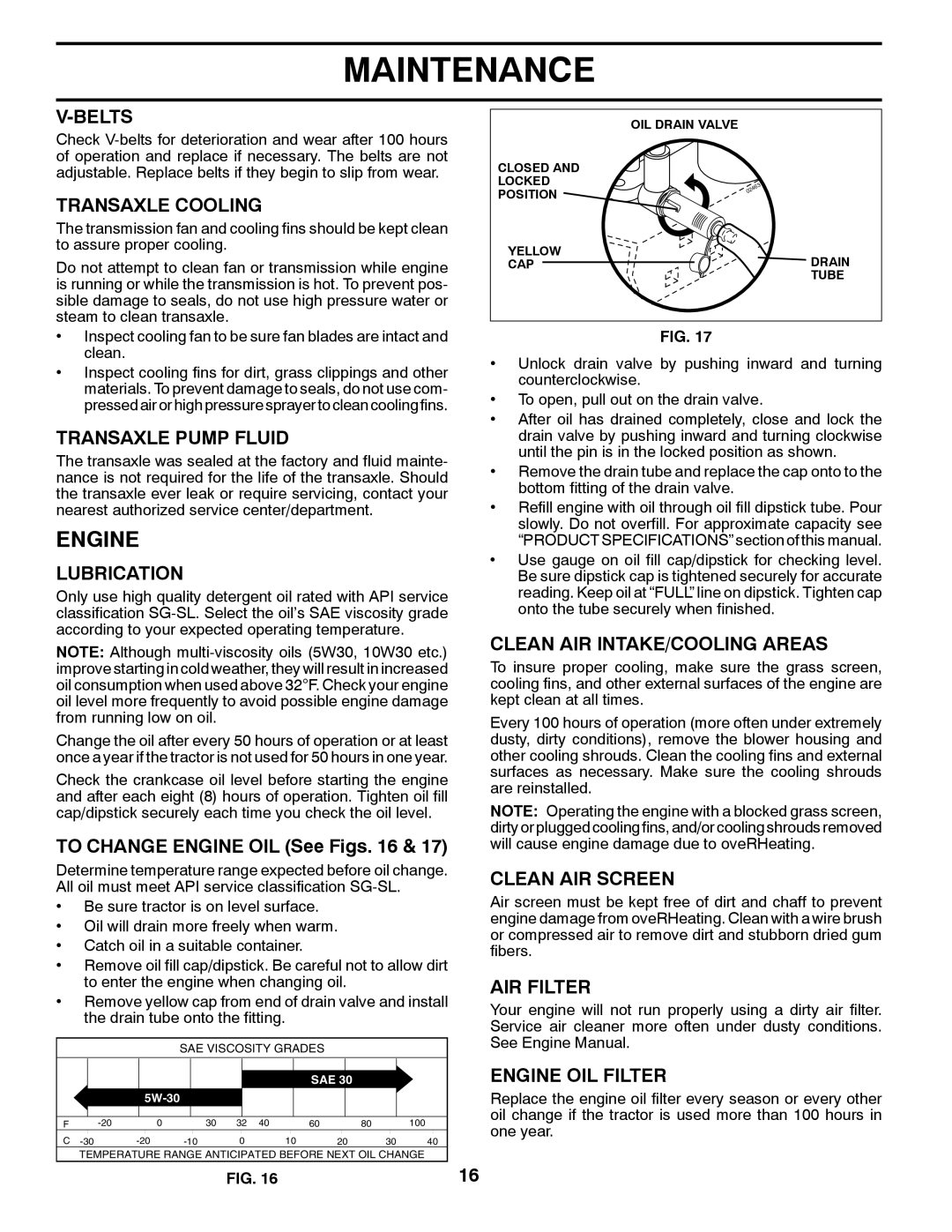 Husqvarna 96045000411 owner manual Engine 