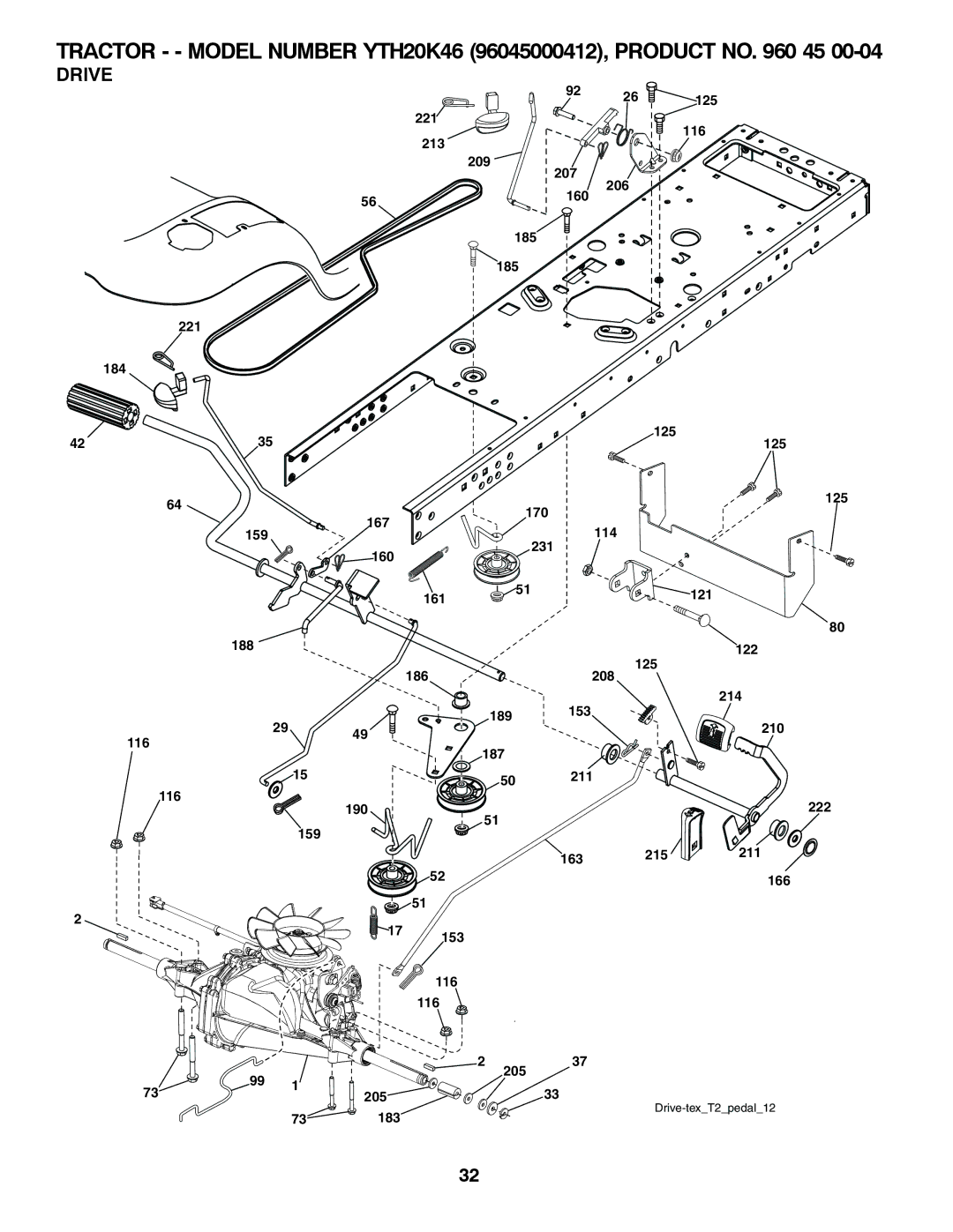 Husqvarna 96045000412 owner manual Drive 