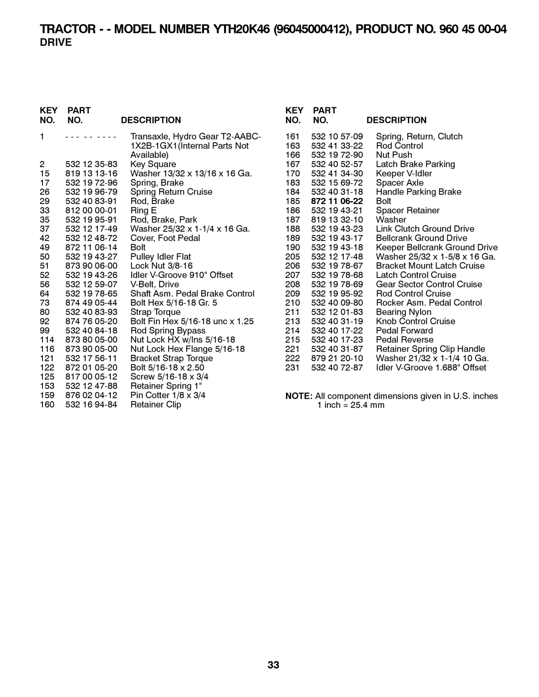 Husqvarna 96045000412 owner manual 872 11 