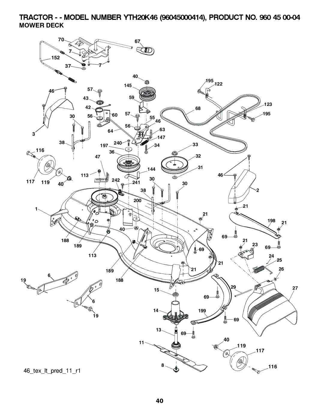 Husqvarna 96045000414, 532 42 84-01 owner manual Mower Deck 