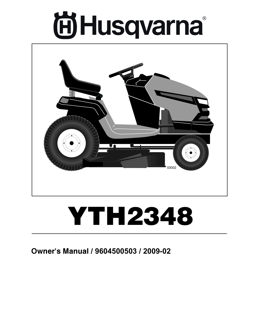 Husqvarna 96045000503 owner manual YTH2348 