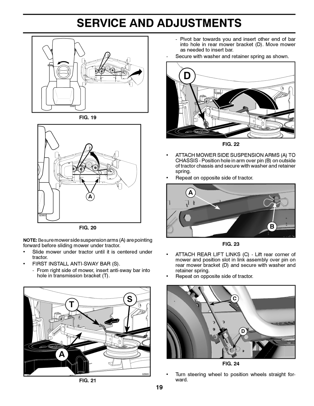 Husqvarna 532424761R1, 96045000504 owner manual First Install ANTI-SWAY BAR S 