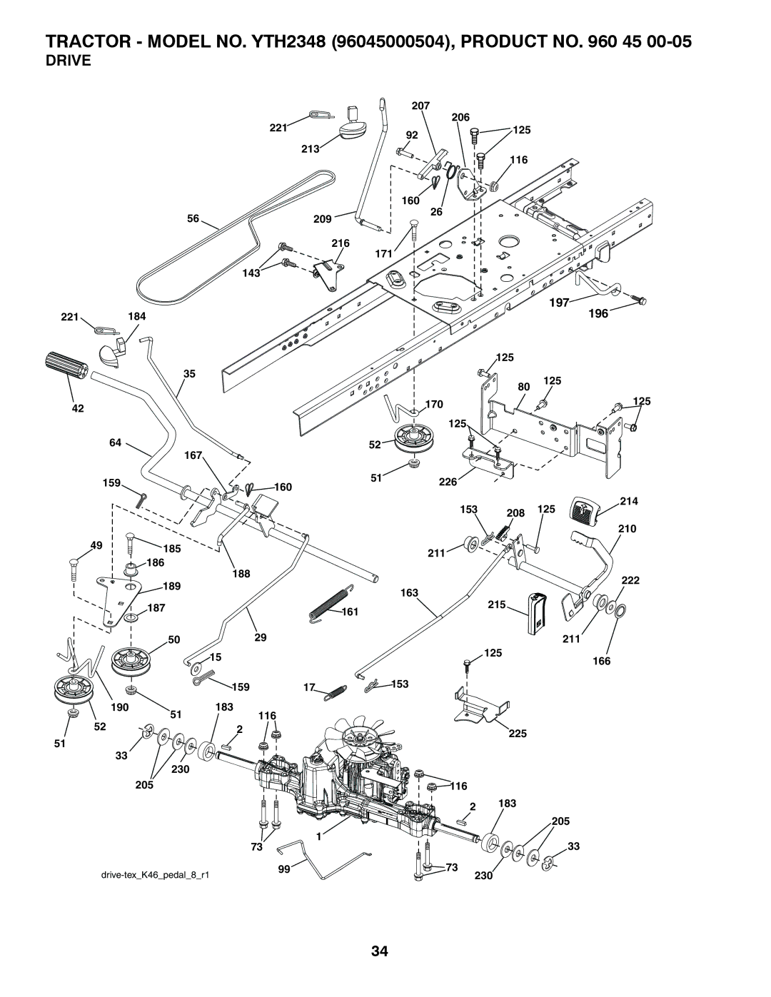 Husqvarna 96045000504, 532424761R1 owner manual Drive, 197 196 