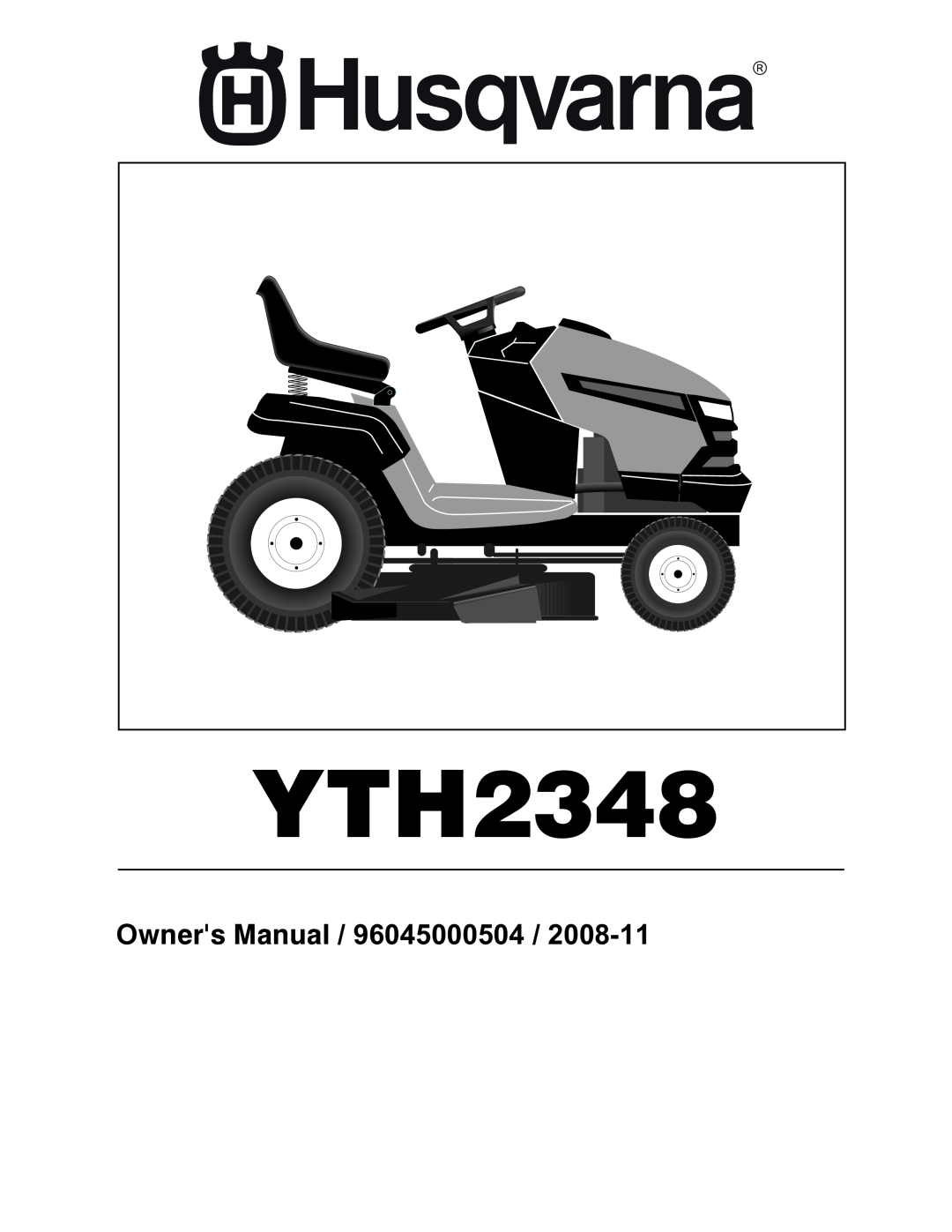 Husqvarna 532424761R1, 96045000504 owner manual YTH2348 