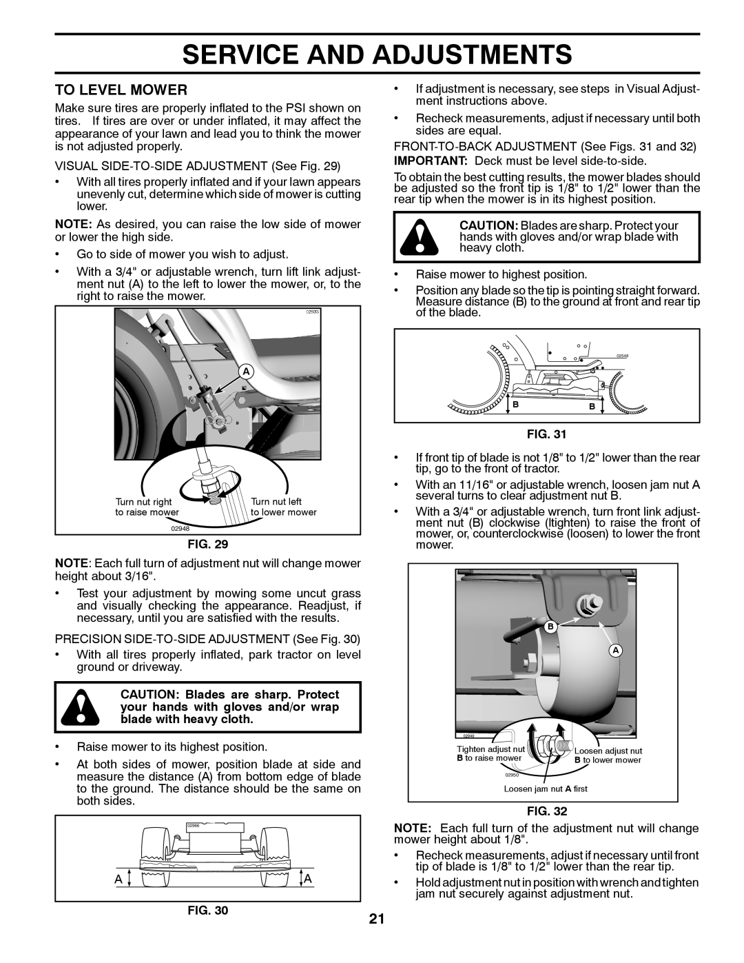 Husqvarna 96045000901 owner manual To Level Mower 