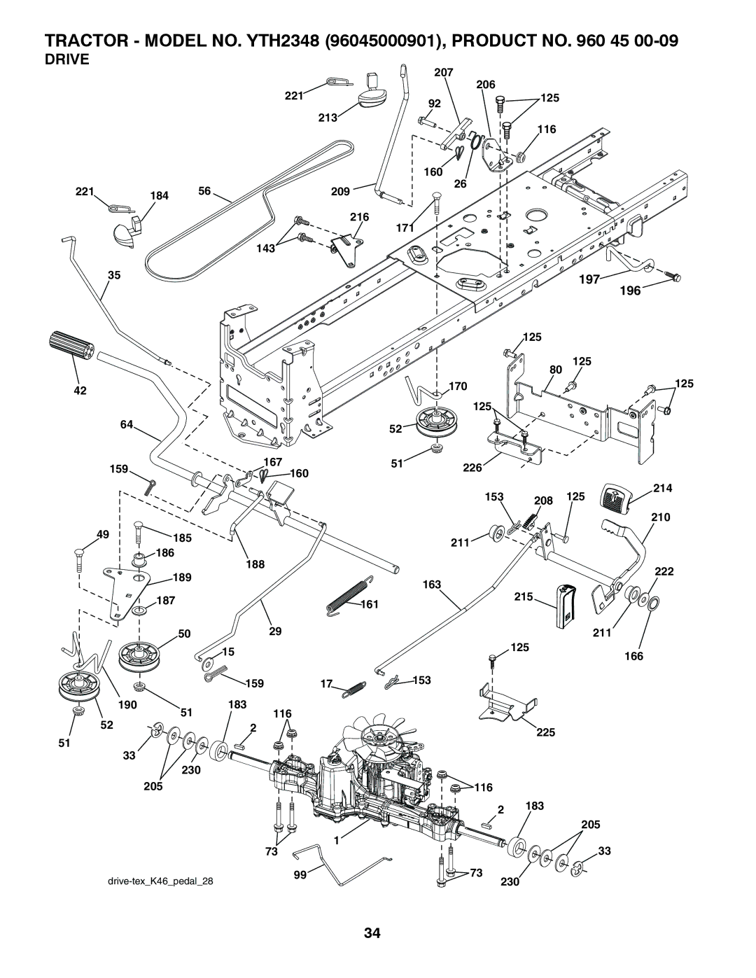 Husqvarna 96045000901 owner manual Drive, 197 196 