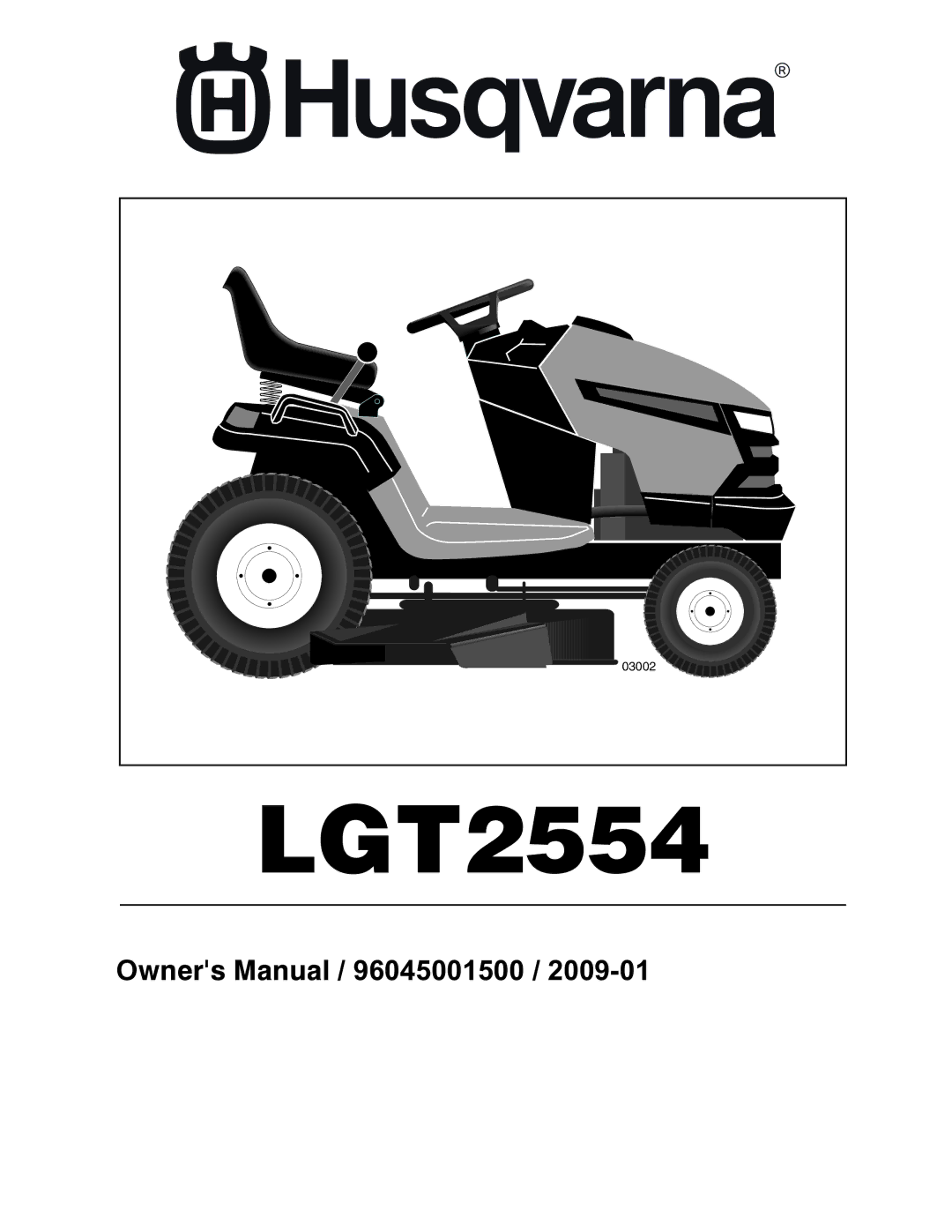 Husqvarna 531 30 96-85, 96045001500 owner manual LGT2554 