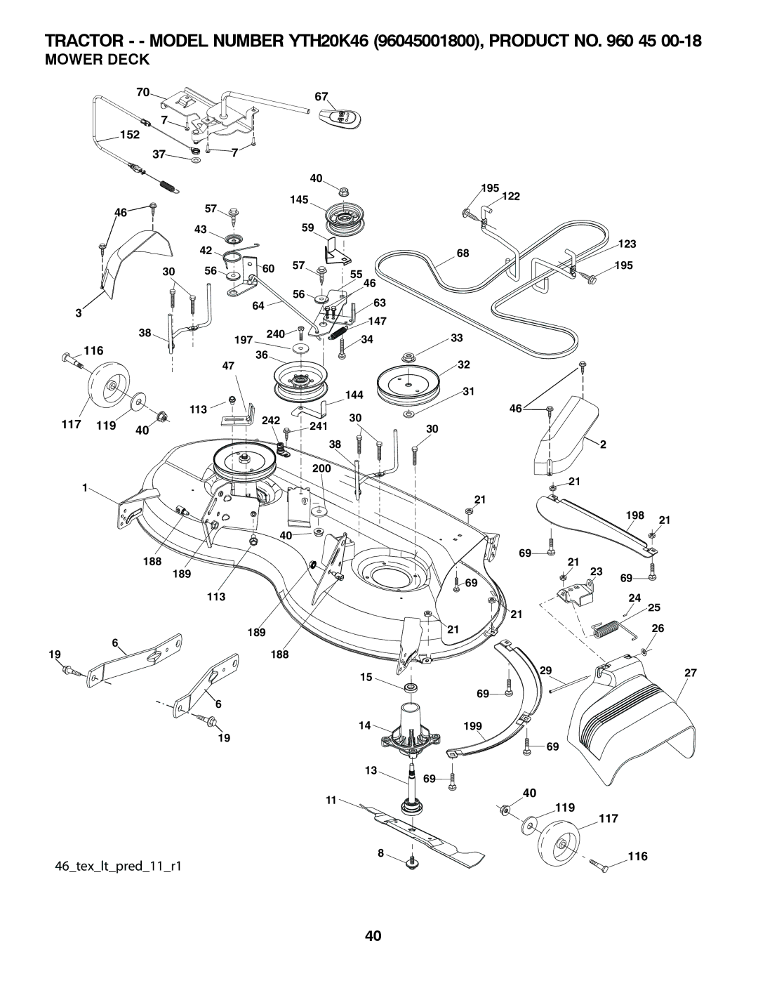 Husqvarna 96045001800, 532 42 57-62 owner manual Mower Deck 