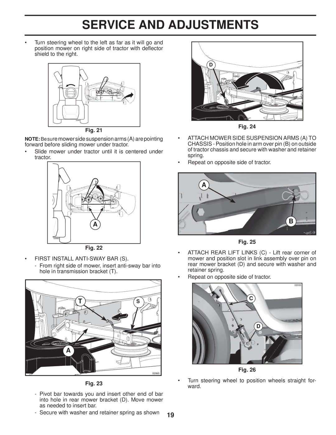 Husqvarna 96045001900 owner manual First Install ANTI-SWAY BAR S 