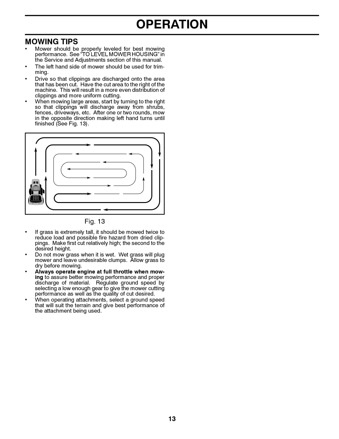 Husqvarna 532 43 65-03, 96045002202 owner manual Mowing Tips 