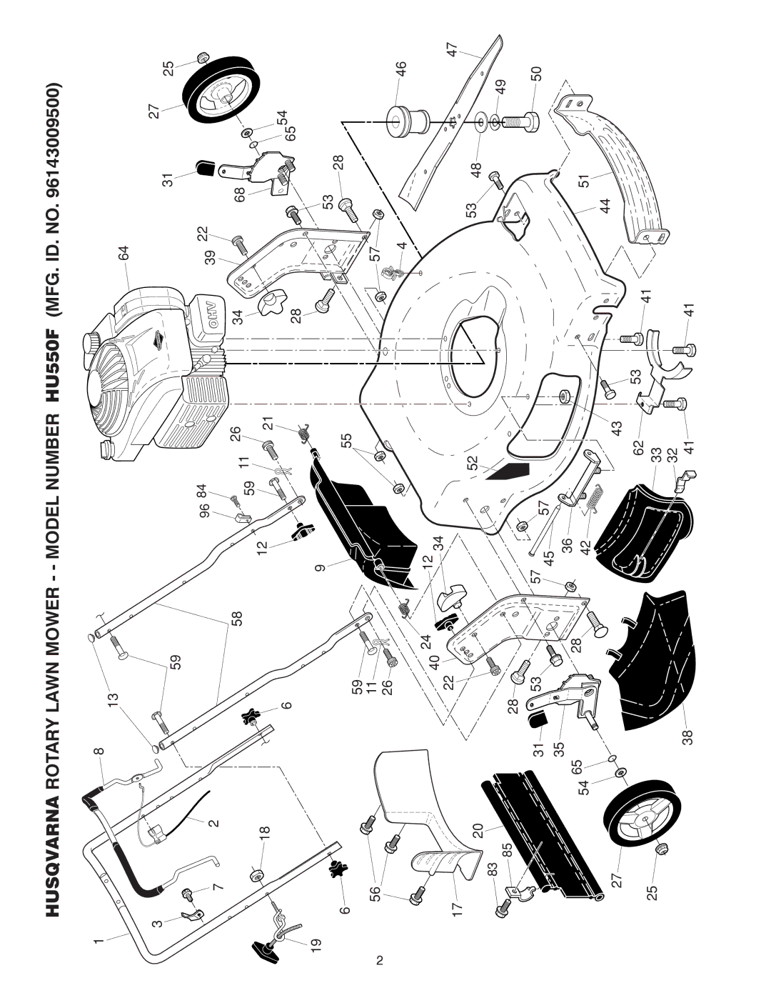 Husqvarna 961430095 manual 6554 