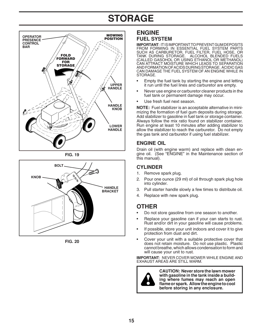 Husqvarna 961430097 manual Other, Fuel System, Engine OIL, Cylinder 