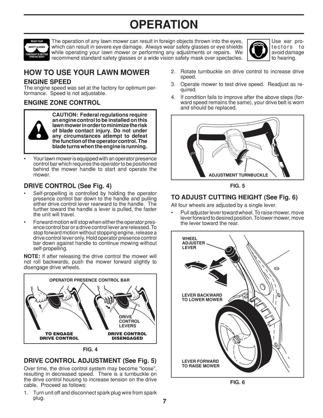 Husqvarna 961430099 warranty HOW to USE Your Lawn Mower, Engine Speed, Engine Zone Control 