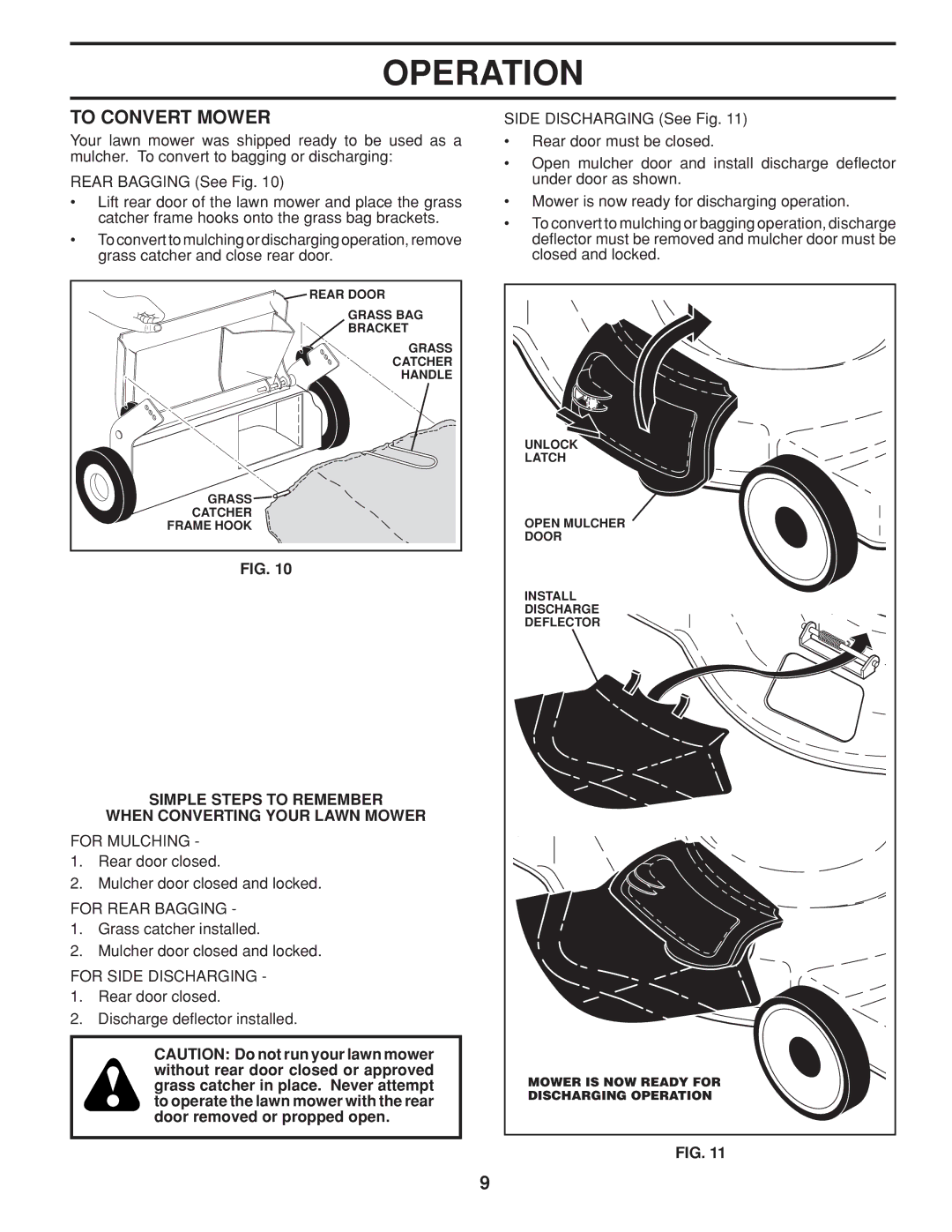 Husqvarna 961430104, 961430103 warranty To Convert Mower, Simple Steps to Remember When Converting Your Lawn Mower 