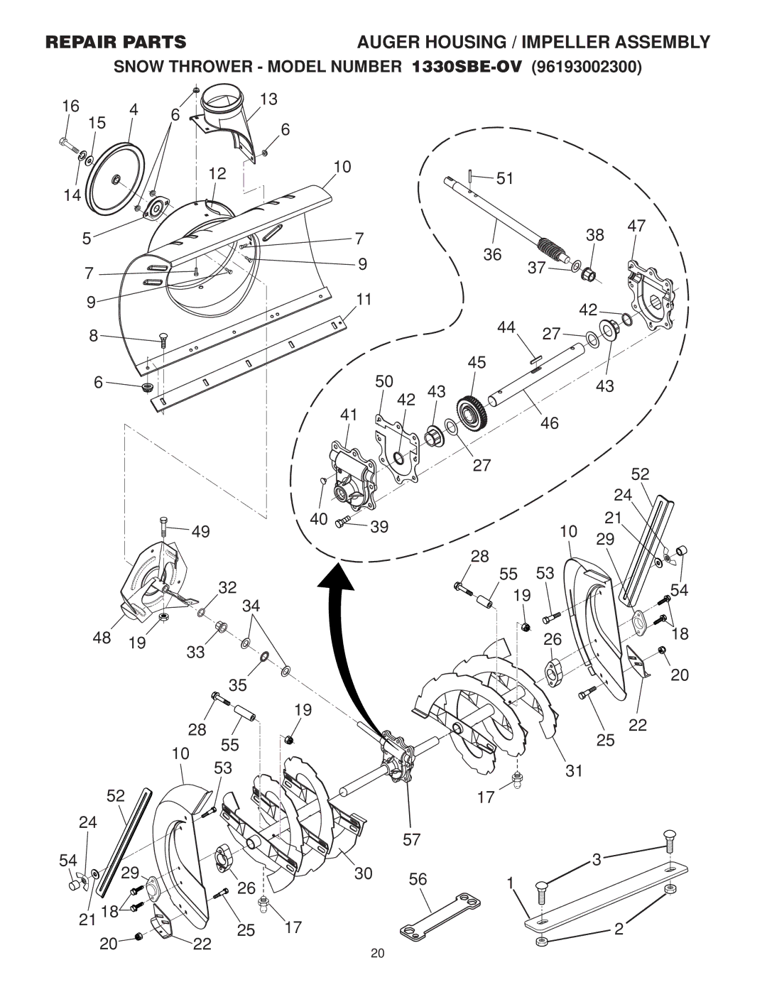 Husqvarna 96193002300 manual Repair Parts 