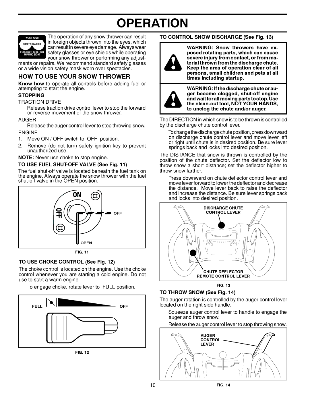 Husqvarna 96193005301 manual HOW to USE Your Snow Thrower, Stopping 