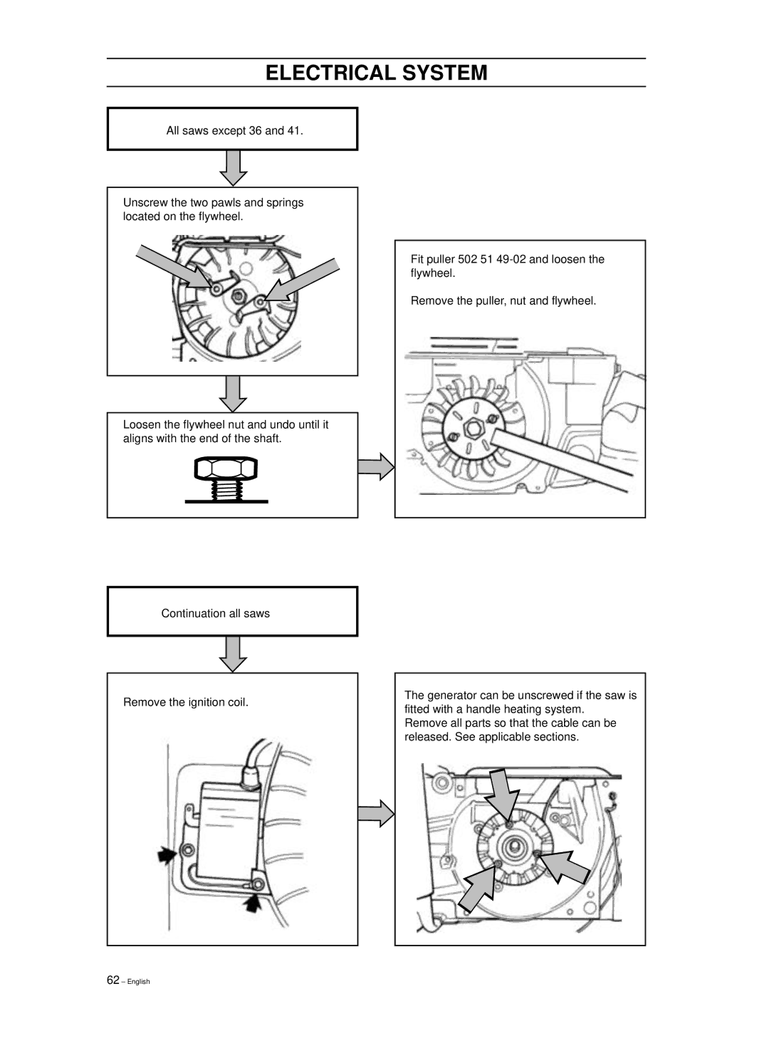 Husqvarna 1018855-26, 965030298, 965030296 manual Electrical System 