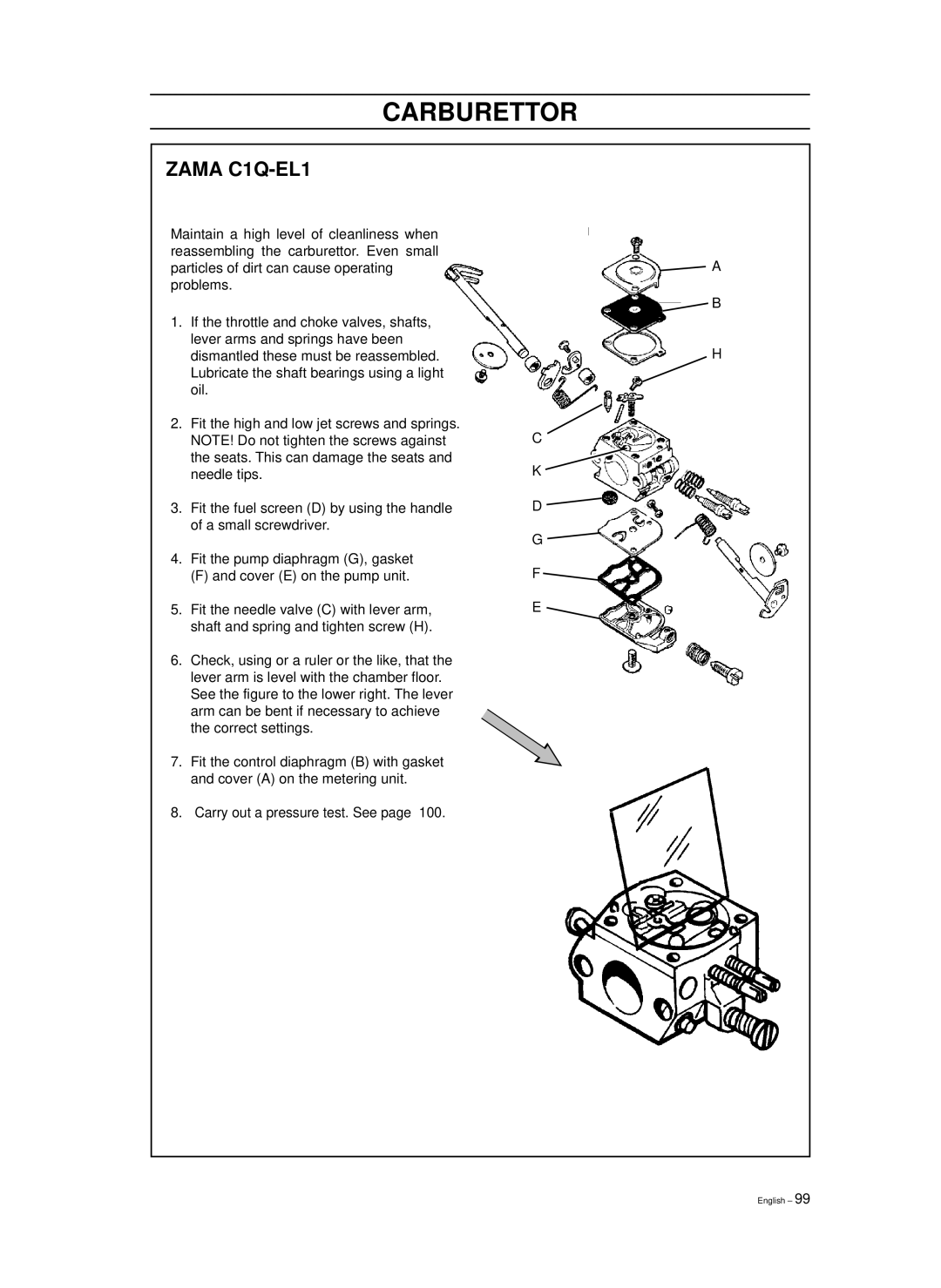 Husqvarna 965030298, 965030296, 1018855-26 manual Zama C1Q-EL1 