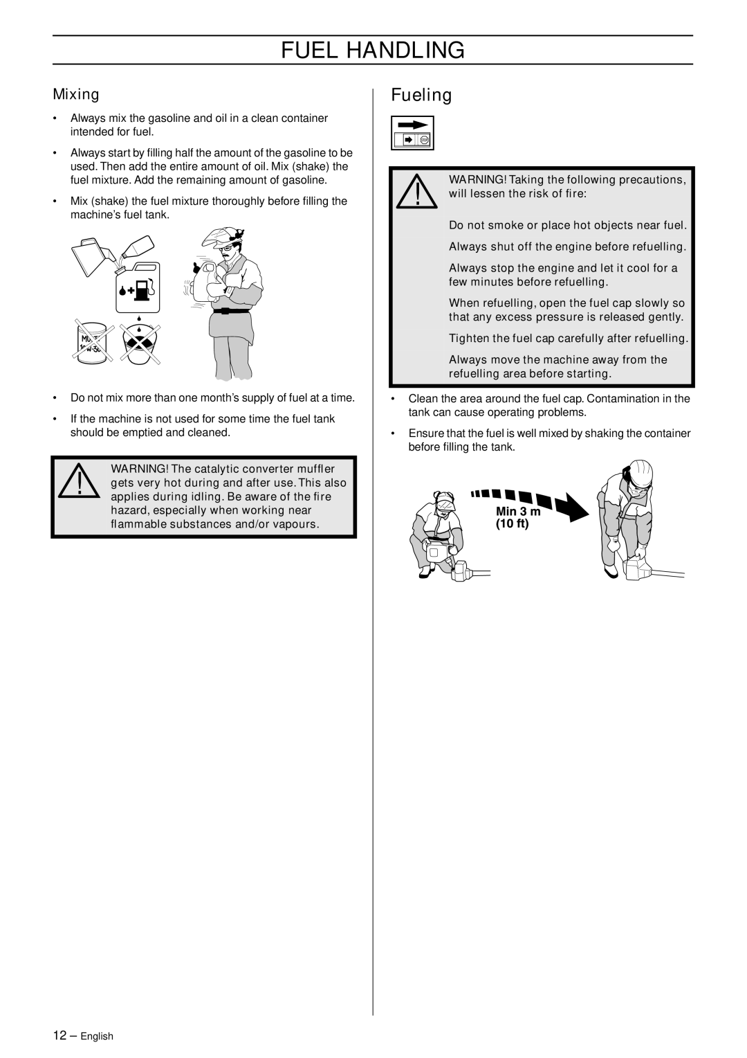 Husqvarna 965069703 manual Fueling, Mixing 