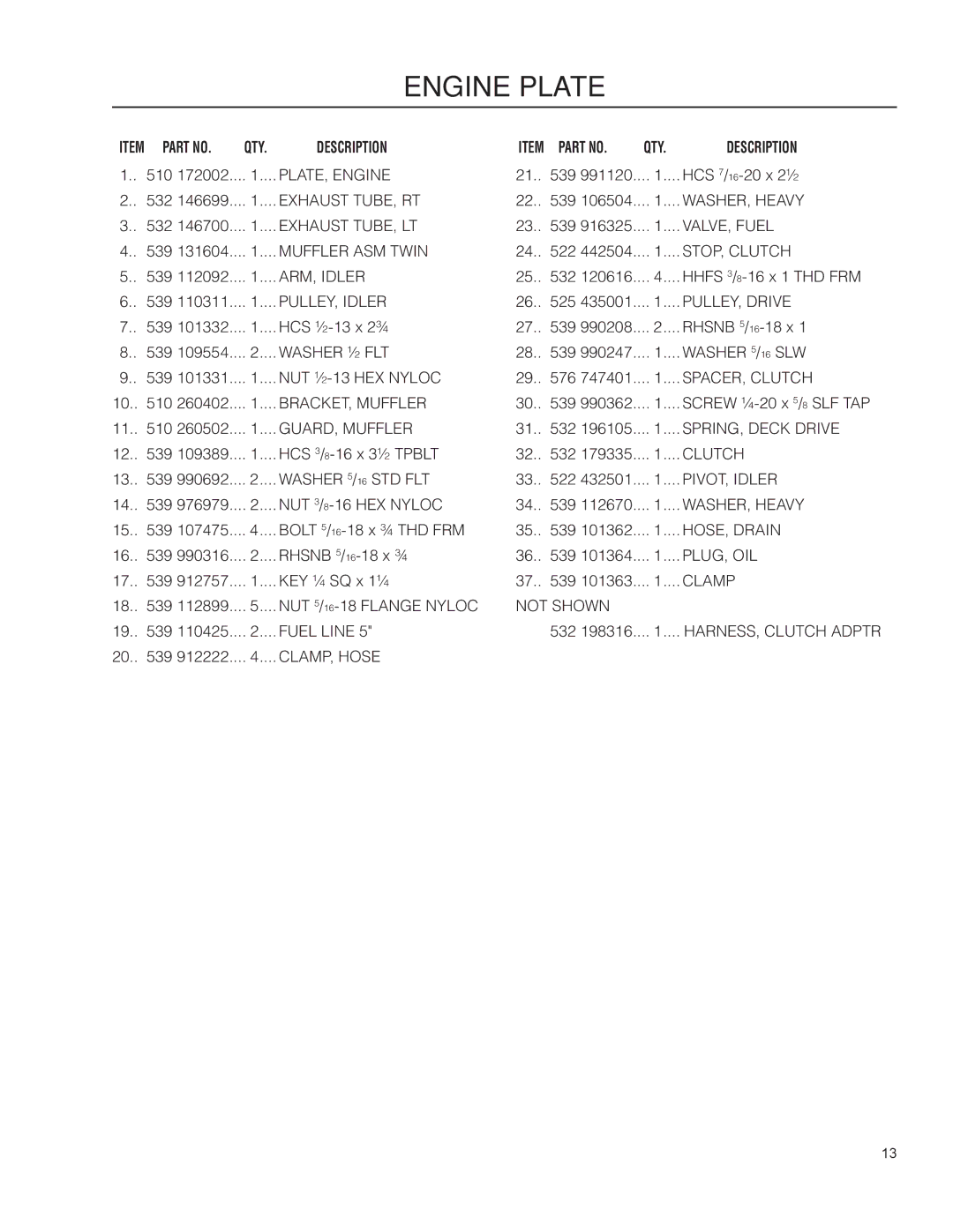 Husqvarna 966495701, 965881401, 965881301, 965921501, 966514801, RZ5424, RZ5422, RZ4619, RZ4219F Exhaust TUBE, RT WASHER, Heavy 