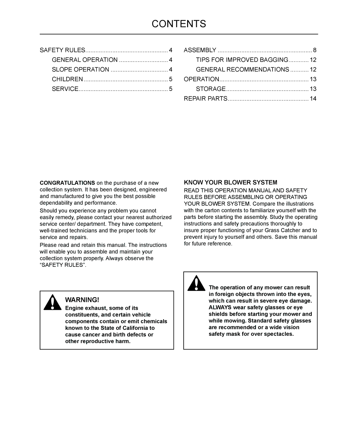 Husqvarna 966004401, 965 610901, 115 149727 R01 manual Contents 