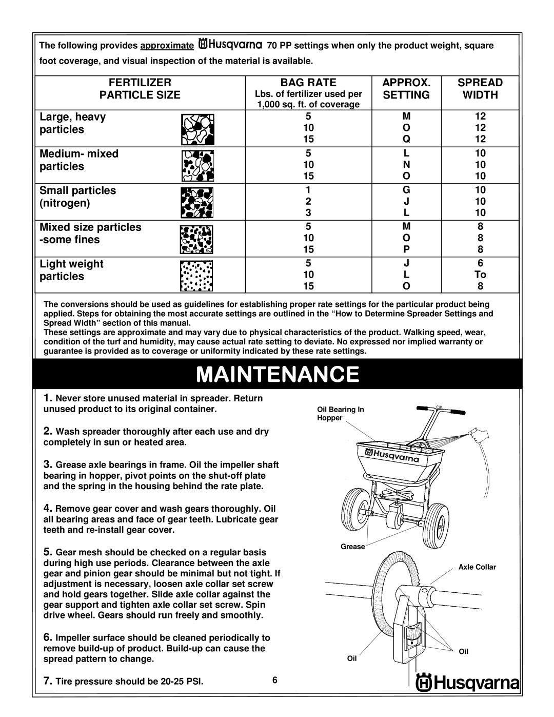 Husqvarna 966043501, 70 PP owner manual Maintenance, Width 