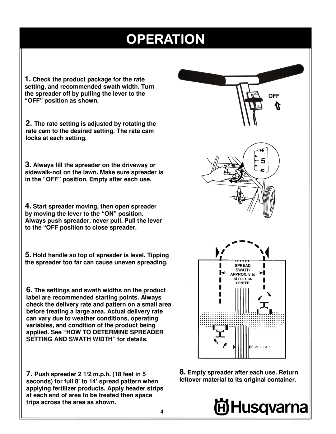 Husqvarna 966043502, 70 LP owner manual Operation 