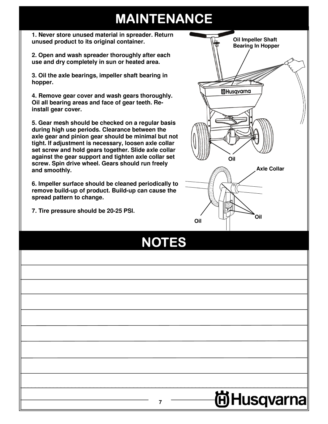 Husqvarna 70 LP, 966043502 owner manual Maintenance 