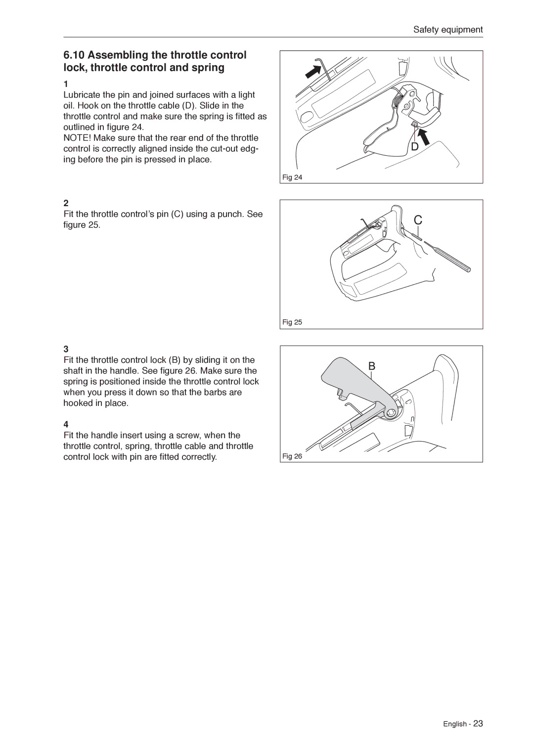 Husqvarna 966451906 manual Safety equipment 